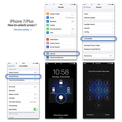 LENTION iPhone 7 / 6s / 6 BerÃ¼hrungsempfindlicher Bildschirm Unterarm Band, Smartphone Armband, laufende Armbinde mit SchlÃ¼ssel ID Bargeldhalter fÃ¼r Radfahren, Jogging, Ãœbung, Sport, Runing (fÃ¼r Handys von 4.0 