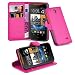 Produktbild HTC Desire 310 Hülle in PINK von Cadorabo - Handyhülle mit Kartenfach und Standfunktion für HTC Desire 310 Case Cover Schutzhülle Etui Tasche Book Klapp Style in CHERRY PINK