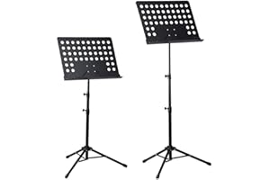 TP MILLENIUM Atril para director de orquesta, color negro TPM MS440 pupitre de partituras concierto plegable y ajustable - Rockmusic