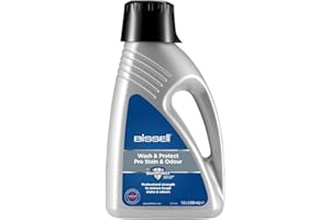 BISSELL Wash & Protect Pro, Carpet Cleaning Solution, StainProtect, For Use With All Leading Upright Carpet Washers, Upholstery Stain Remover for Pet Stains & Odours, 1.5L, 1089N