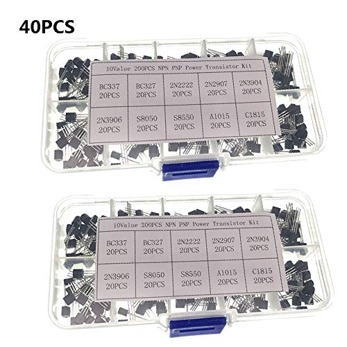Buy Lecimo NPN PNP Sw Transistor Set, 10 Value 200pcs Inline Triode TO