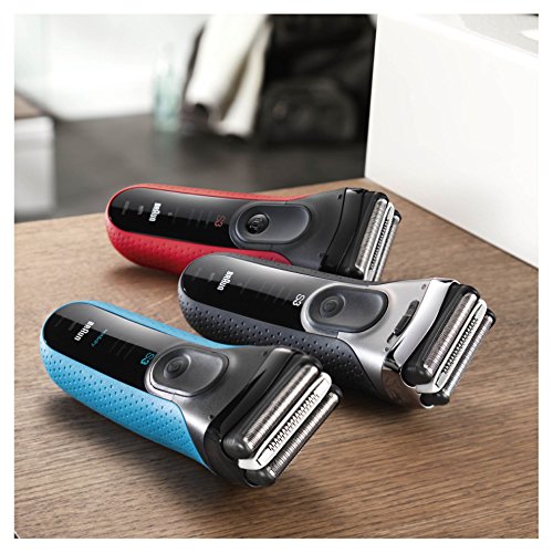 Braun Series 3 ProSkin 3030s Elektrischer Rasierer in der FC Bayern München Edition, 100% wasserfester Rasierapparat, wiederaufladbarer Elektrorasierer, rot - 4