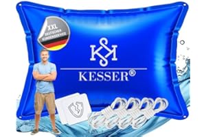 KESSER® Poolkissen Winter 200cm x 240cm | Poolabdeckung mit Doppelnaht Whirpools | Luftkissen Pool Abdeckung Überwinterung | Abdeckung Einbaupools Winter | PVC wasserdicht & UV-beständig mit 4X Seile