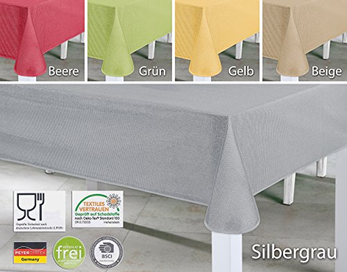 Garten Balkon Terrasse Camping Weichschaum Tischdecke mit Paspelband OVAL RUND ECKIG – Größe Farbe wählbar (Oval 140 x 190 cm Beere) - 3