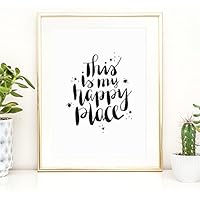 Kunstdruck, Sprüche Poster: This is my happy place | Hochwertiges und festes Premiumpapier | Ohne Rahmen