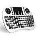 Produktbild Kabellose Mini 2.4GHz TSING Tastatur, französisch, ergonomisch, mit Touchpad – Für Smart TV, Mini PC, HTPC, Konsole, Computer. weiß