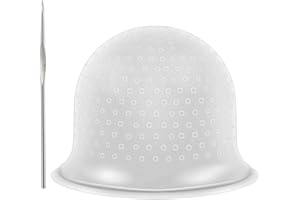 CENRONG Silikonowa nakładka na pasemka, do farbowania włosów, czepek wielokrotnego użytku, z haczykiem, dla kobiet i dziewcząt