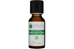 VOSHUILES.COM HUILES ESSENTIELLES & VEGETALES VOSHUILES - Huile Essentielle Aiguille de Sapin de Sibérie 10ml - 100% Pure et Naturelle - HEBBD - Diffusion - Parfum Doux - Traçabilité - Qualité Française