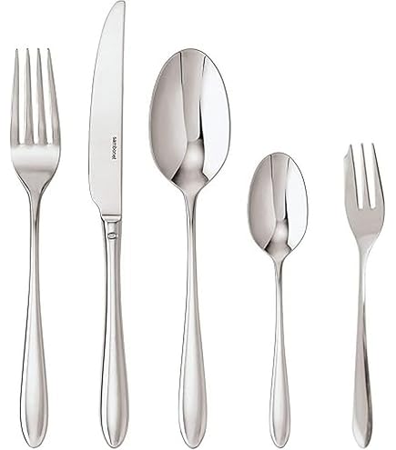 Cucchiai Design Elegante Set 12 Cucchiaini Da Portata Sambonet Portafortuna - Acciaio Inox, Forme Diverse Per Gourmet Cucchiaini Servire Acciaio - 10
