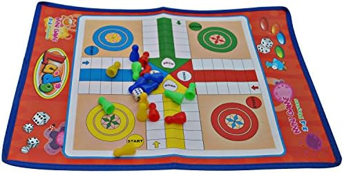 Universal Ludo Junior Mat Platform Dice Traditional Classic Star Game 4 Players Carpet Board Game