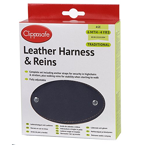 VeKa Classic Collection Adjustable Leather Baby Harness & Reins by Clippasafe - Navy