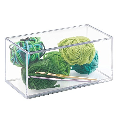 Interdesign 39650EU Clarity Aufbewahrungsbox mit Deckel Groß, 10 cm Hoch, durchsichtig - 6