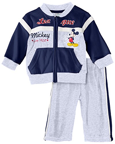 Disney Baby Boys Mickey Mouse NH0097 Tracksuit, Blue (Dress Blue/Light Grey Melange), 0-6 Months (Manufacturer Size:6 Months)