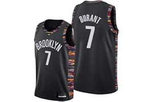 AP.DISHU Cesta De Deportes De Baloncesto De Los Hombres, Red De Brooklyn # 7 Kevin Durant Fans Transpirable Versión Vestida Sin Mangas Camiseta Tip Uniforme