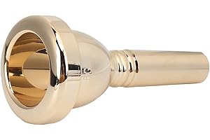ZLXHDL Bocchino Trombone Tenore 12,7 mm 5G Gambo Largo, TR‑03 in Ottone Placcato Oro, Bocchino Dorato per Trombone a Gambo Grande, Accessorio Professionale