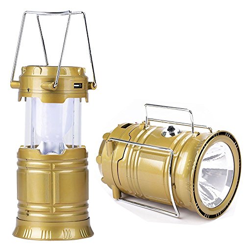 Jaipur Crafts Led Solar Emergency Light Lantern, Usb Mobile Charging Point, 3 Power Source Solar, Lithium Battery (Gold) RS.399 (60.00% Off) - Amazon