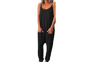 MORBUY-SHOP Donna Salopette Lunga Casual Pantaloni, Morbuy Nuovo Moda Senza Maniche Harem Jumpsuit Ragazza Overall Hippie Sciolto Cinturino Tuta con Tasche Pantaloni Incinti