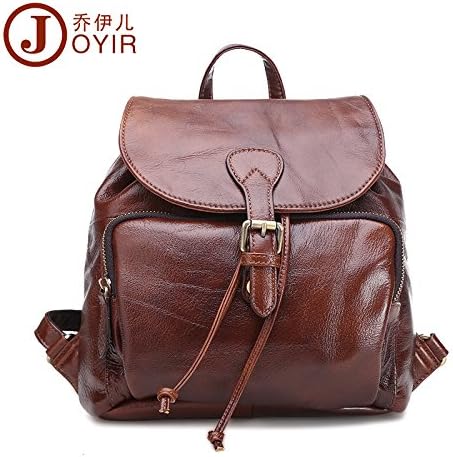 LongBao The new dual-Shoulder Leather _ New leather dual shoulder bags Ladies bags wholesale female stylish First layer cowhide tide of small backpack wholesale ,8220 Brown