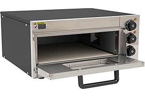 AANGEEBONE Four à pizza électrique pour plan de travail, four à pizza commercial de 2000 W, il peut être utilisé pour cuire des pizzas, des collations, des bretzels et des plats cuits au four.