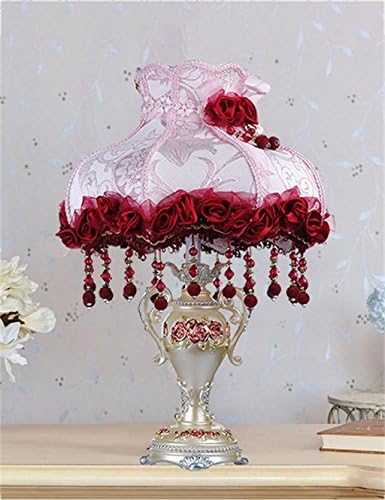 JIANFEI table lmp European-style Upscale Luxury Lace ClothTable Lamp Bedroom Bedside Lamp delicate