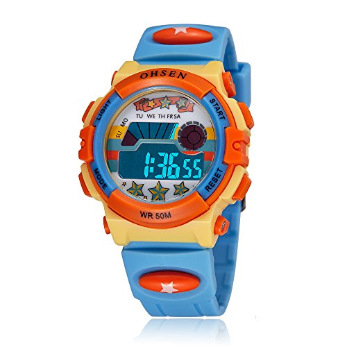 ZEIGER Kinderuhr Digital Sportuhr Datum Alarm Chronograph Armbanduhr Jungen Uhr KW061