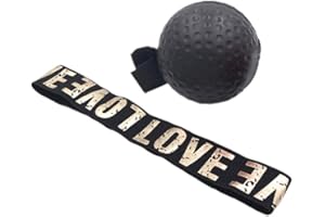 BOWTONG Boxing Reflexball Reaktion Trainingsbälle Reflex Fightball Mit Stirnband,Training Zur Verbesserung Der Reaktionen Und Geschwindigkeit Hand-Auge-Koordination Für Training Und Fitness-Black