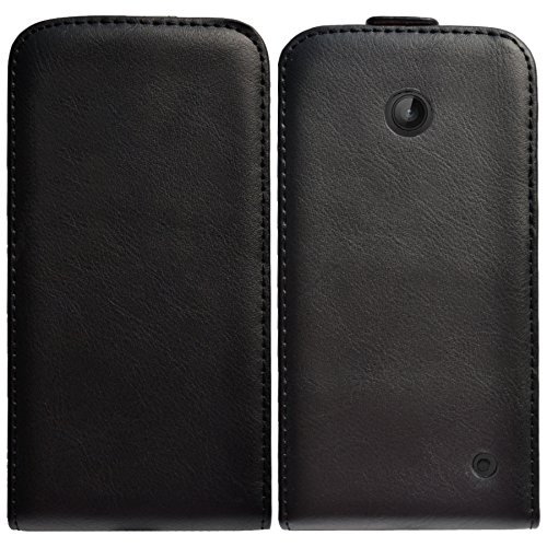 Slabo Flip Case Cover für Nokia Lumia 630 / 635 – TOP QUALITÄT – schwarz | black - 2