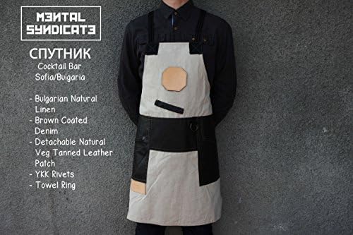 Natural Linen Apron Barista Apron Bartender Apron Chef Apron Tattoo Apron Barber Apron Custom Apron Denim Apron