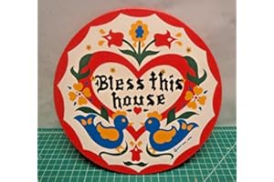 ELETINA Letrero de metal con texto en inglés "Pennsylvania Dutch Bless This House" (30,5 cm) de diámetro