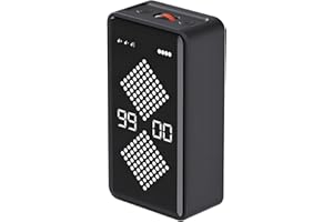 QUMOX F8 Temporizador de Reloj de Arena Digital – Temporizador Volteable con Pantalla LED, Cuenta Regresiva y Cronómetro, Silencioso, Magnético, Recargable, para Estudio, Cocina y Oficina (1–99 Minuto