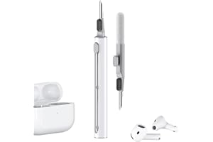 INESORE Wielofunkcyjny zestaw czyszczący do AirPods Pro 1, 2, 3, 4, kształt długopisu, z miękką szczotką, flokowana gąbka, narzędzie do bezprzewodowych słuchawek dousznych Airpods 4, etui do ładowania,