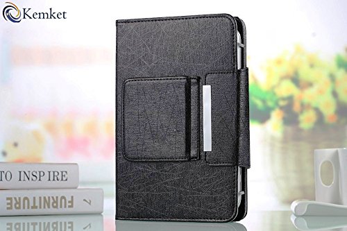kemket Bluetooth-Tastatur Fall, 17,8 cm Tablet Portfolio Leder Case [mit abnehmbarer Bluetooth-Tastatur] Smart faltbar Cover für Samsung Galaxy Note 8.0/Tab 2 7.0/Tab 3 7.0/Tab 4 7.0/Tab 3 Lite 7/Tab 3 8.0/Tab 4 8.0/Tab Pro 8.4 /Tab S 8.4/Acer A1–810/W3–810/ipad mini/Neue iPad Mini Retina Display/Asus Memo Pad HD 7/Dell Venue 8 Pro/Nexus 7/Nexus 7 HD/17,8–20,3 cm Tablets/Unterstützt Android/iOS/Windows - 7