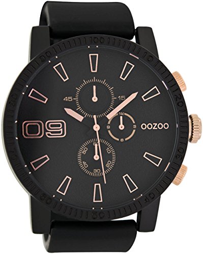 Oozoo Herrenuhr mit Silikonband 50 MM Schwarz/Schwarz C7109 Oozoo Herrenuhr mit Silikonband 50 MM Schwarz/Schwarz C7109