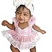 Produktbild Neugeborenen Baby Mädchen Prinzessin Bowknot Spitzenkleid + Shorts Kleidung Outfits Set (0-6M, Rosa)