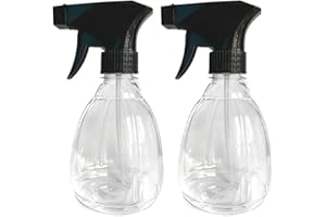 THE BELL Empty Spray Bottle Plastic Bottles Essential Oil Gardening Trigger Sprayer Reusable Fine Mist Travel Party Barbershop Plant Mist Kitchen Bathroom Organic Cleaning Hair Salon 400ml (2PC)