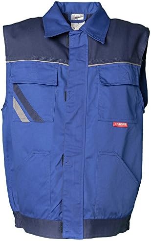 Planam 2360068 Size 4X-Large Highline Vest - Royal/Marine Blue/Zinc