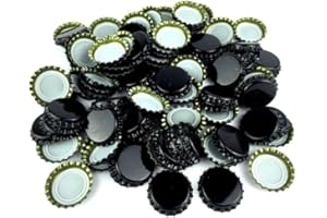 GASTRO BRENNECKE - SEIT 1984 - Kronkorken 26mm 100 Stück schwarz Zubehör Bier Brauen Bierflaschen verschließen Hobbybrauer (schwarz, 100)