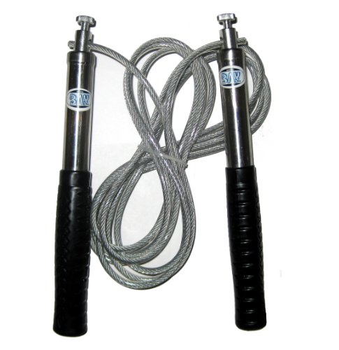 BAY® „OLYMP 280“ JUMP Rope SCHWARZ Stahl mit Kugellager 300 320 cm Springseil, längenverstellbar Sprungseil Springseile Hüpfseil Kinder Damen Frauen Kids Erwachsene verstellbar Fitness High Speed, kugelgelagert, Stahlseele Boxen Fitness Kampfsport Kickboxen Muay Thai Thaiboxen - 2