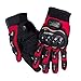 Produktbild HOMEIDOL Motorrad Handschuhe, Motorradhandschuhe Touchscreen Sport Vollfinger Handschuhe für Motorrad Radfahren Camping Outdoor (XL, Rot)
