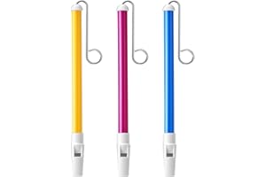 NYXSEAT Lot de 3 flûtes en plastique avec tiges de traction coulissantes en acier inoxydable - Instrument idéal pour débutants, cadeau pour enfants, cadeau d'anniversaire