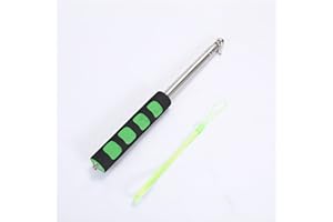 Cheeroyal 1PC 4.6 Feet Telescopic Flagpole Stainless Steel Handheld Flag Stick Flag Pole Extendable Flagpole for Outdoor Flags and Banners Teaching Pointer and Tour Guides Conferences Supplies (Green)