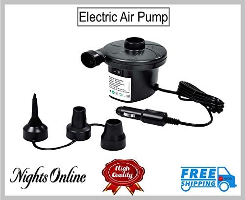 12V Car DC Electric Air Pump, Inflatable Toys/Beds/Dinghy Inflator &amp; Deflator