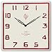 Produktbild JVD TS2618.3 Küchenuhr Wanduhr Küche Quarz analog Keramik weiß rot Keramikuhr