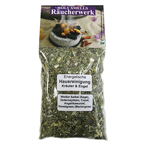 Räucherset Räucherwerk Energetische Hausreinigung nach Georg Huber Räucherung mit Räucheranleitung 5-teiliges Set #81043. 1 x Großpackung Räuchermischung, Räucherschale, Räuchersand, Räucherkohle, Räucheranleitung Energetische Hausreinigung nach Georg Huber „Richtig Räuchern“. - 5