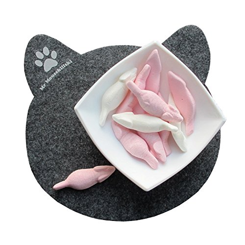 MR MOUSEKILLSKI – stylisches Mousepad aus hochwertigem Filz | perfekt für Katzenliebhaber | vielfältig einsetzbar als originelle Unterlage| hervorragende Anti-Rutsch-Beschichtung | anthrazit - 5