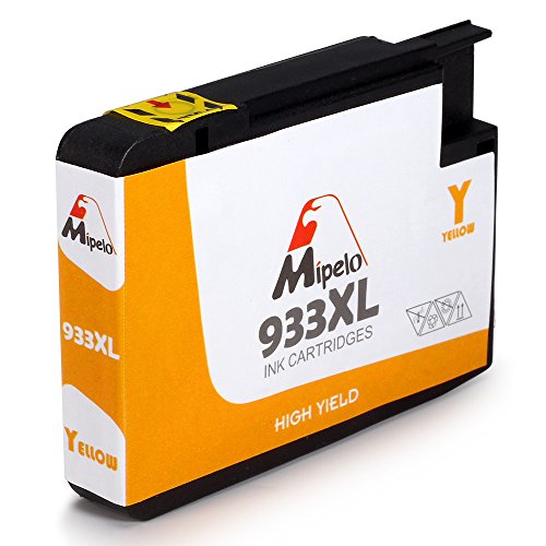Mipelo Kompatibel HP 932XL 933XL Hohe Ergiebigkeit Druckerpatronen (1 Schwarz, 1 Cyan, 1 Magenta, 1 Gelb), Verwendet in HP Officejet 6600 6700 6100 7612 7610 7110 Drucker (Außer 7510 7512) - 6
