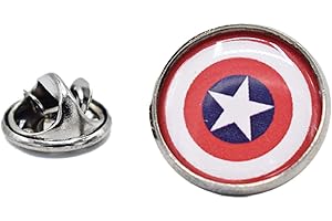Gemelolandia | | Pin de Solapa Capitán América | Pines Originales Para Regalar | Para las Camisas, la Ropa o para tu Mochila | Detalles Divertidos