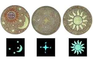 Benelando® Fluoreszierende Trittsteine in 3 Motiven (3 x Kompass)