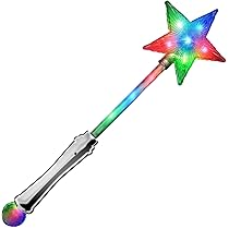 Facynde Leucht-Zauberstab Mit Blinkendem Stern - Magischer Feenstab Für Prinzessinnen (45 Cm)