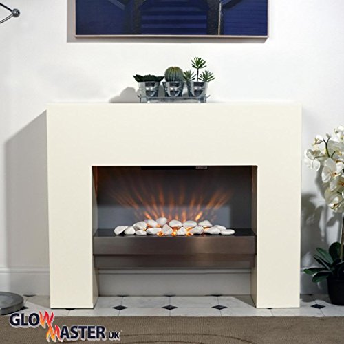 WHITE FREE STANDING WALL MOUNTED ELECTRIC FIRE MDF ...